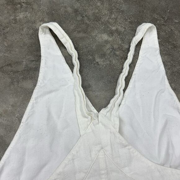 Free People On The Run Jumper Jumpsuit White Womens XS Boho Beach Bridal Flaws - Picture 8 of 12